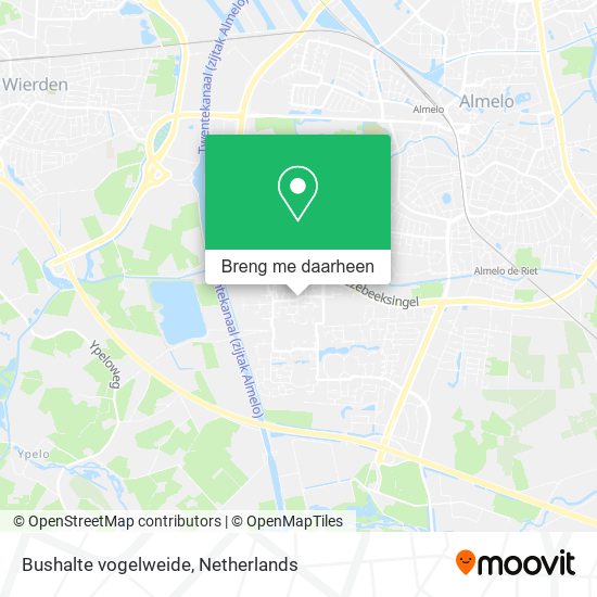 Bushalte vogelweide kaart