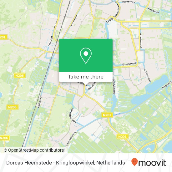 Dorcas Heemstede - Kringloopwinkel kaart