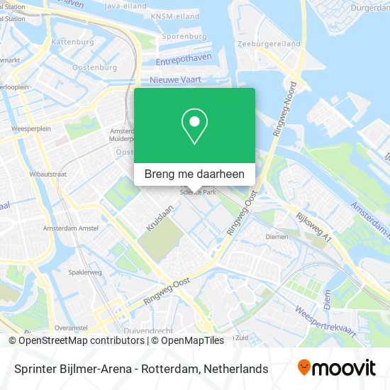 Sprinter Bijlmer-Arena - Rotterdam kaart
