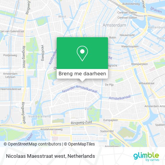 Nicolaas Maesstraat west kaart