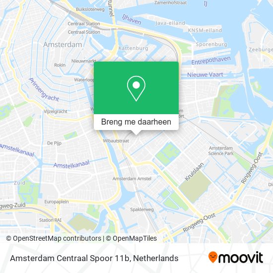Amsterdam Centraal Spoor 11b kaart