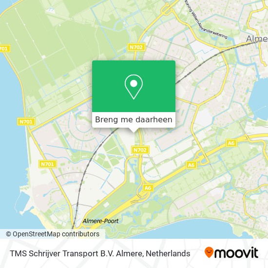 TMS Schrijver Transport B.V. Almere kaart