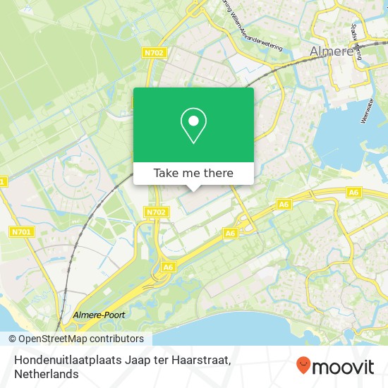 Hondenuitlaatplaats Jaap ter Haarstraat kaart