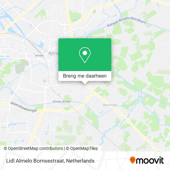 Lidl Almelo Bornsestraat kaart