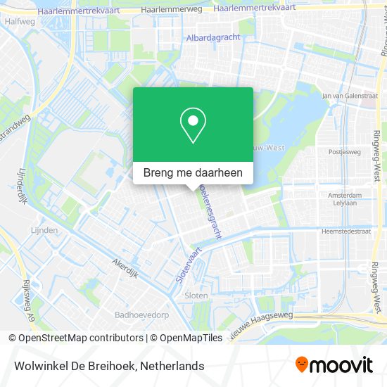 Wolwinkel De Breihoek kaart