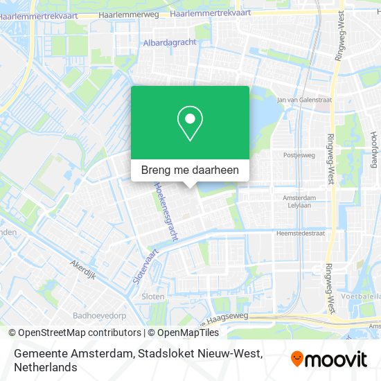 Gemeente Amsterdam, Stadsloket Nieuw-West kaart