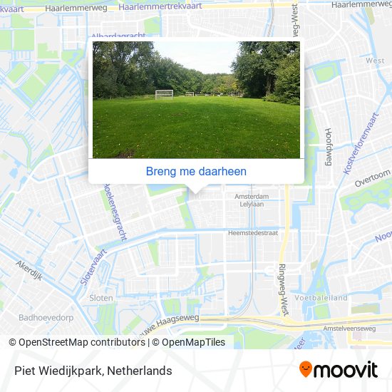 Piet Wiedijkpark kaart