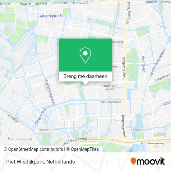 Piet Wiedijkpark kaart