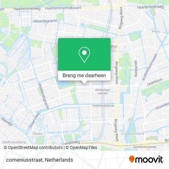 comeniusstraat kaart