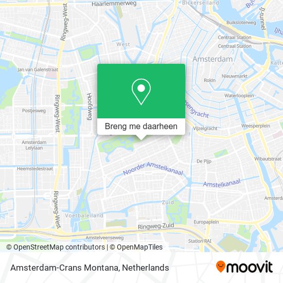 Amsterdam-Crans Montana kaart
