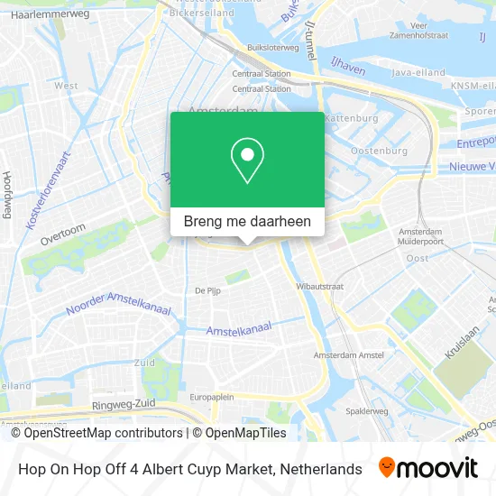 Hop On Hop Off 4 Albert Cuyp Market kaart