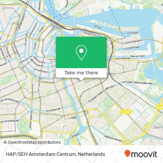HAP/SEH Amsterdam Centrum kaart