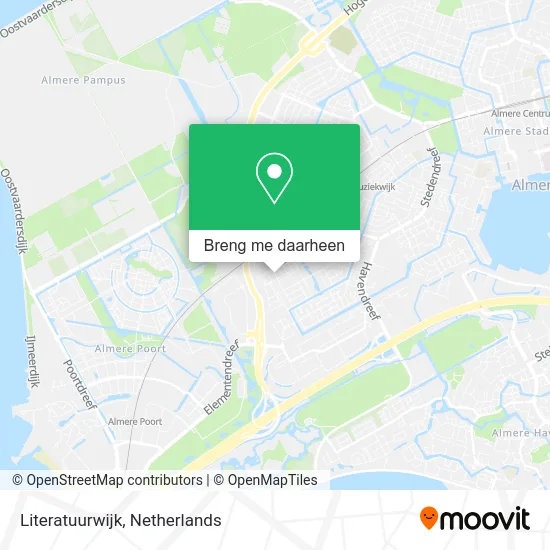 Literatuurwijk kaart