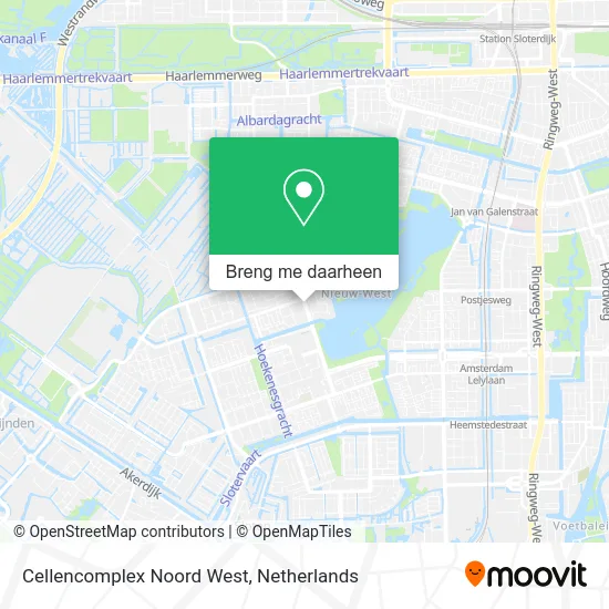 Cellencomplex Noord West kaart