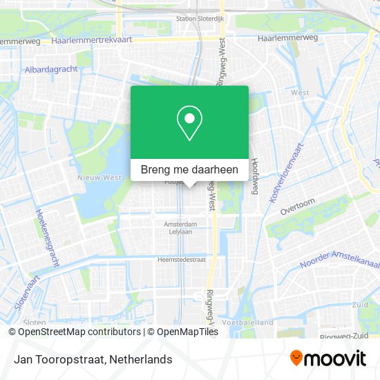 Jan Tooropstraat kaart
