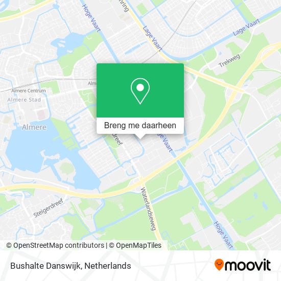 Bushalte Danswijk kaart
