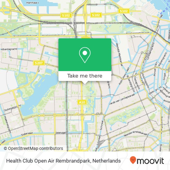Health Club Open Air Rembrandpark kaart