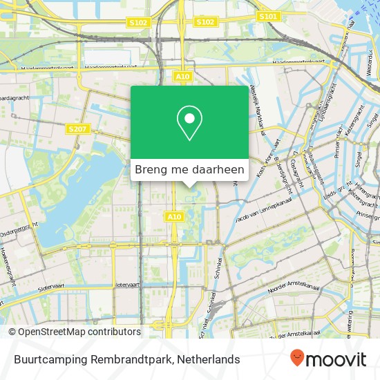 Buurtcamping Rembrandtpark kaart