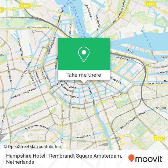 Hampshire Hotel - Rembrandt Square Amsterdam kaart