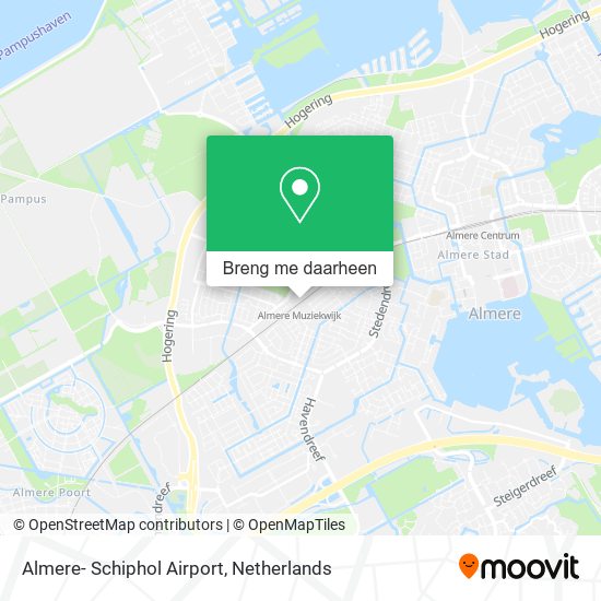 Almere- Schiphol Airport kaart