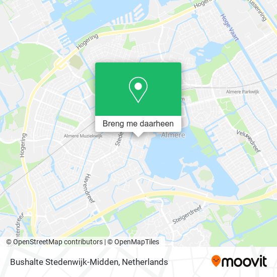 Bushalte Stedenwijk-Midden kaart