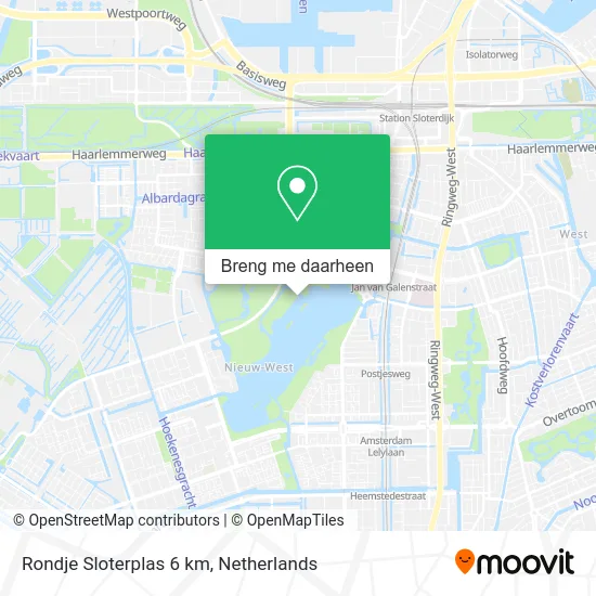 Rondje Sloterplas 6 km kaart