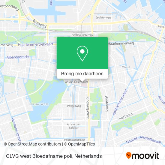 OLVG west Bloedafname poli kaart