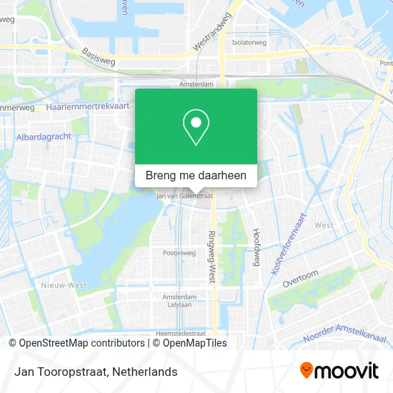 Jan Tooropstraat kaart