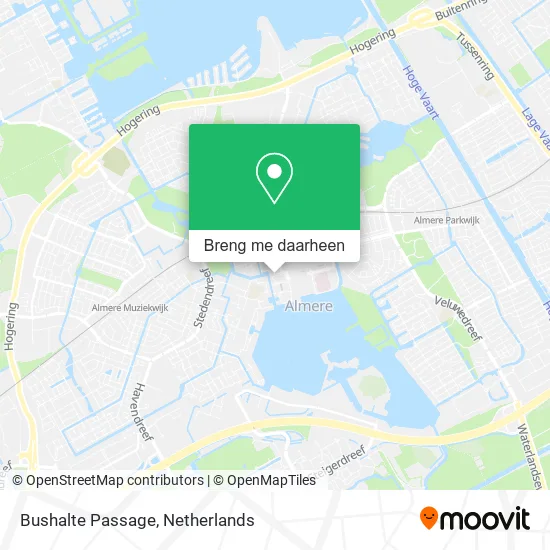 Bushalte Passage kaart