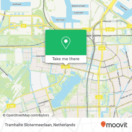 Tramhalte Slotermeerlaan kaart