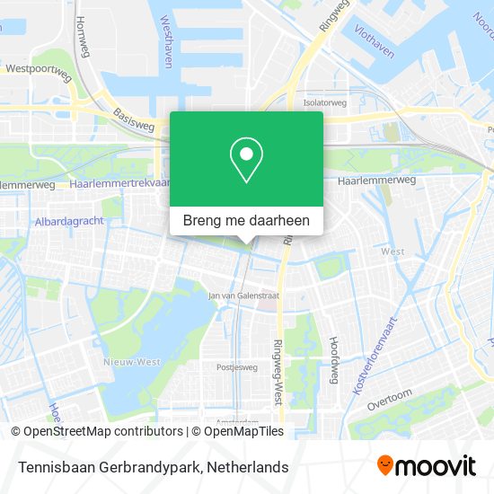 Tennisbaan Gerbrandypark kaart