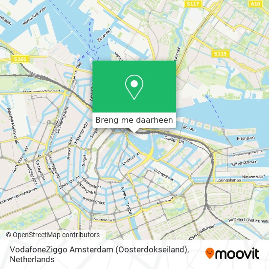 VodafoneZiggo Amsterdam (Oosterdokseiland) kaart