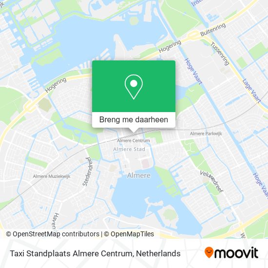 Taxi Standplaats Almere Centrum kaart