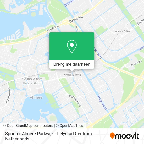 Sprinter Almere Parkwijk - Lelystad Centrum kaart