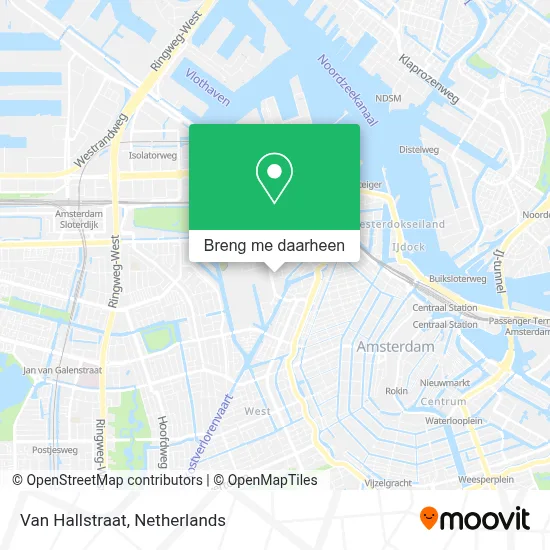 Van Hallstraat kaart