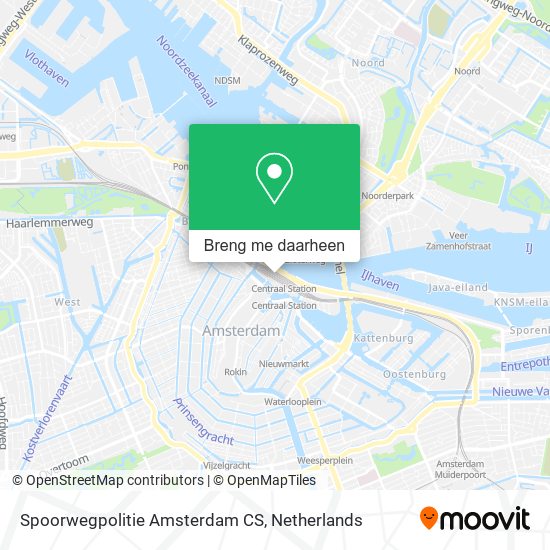 Spoorwegpolitie Amsterdam CS kaart