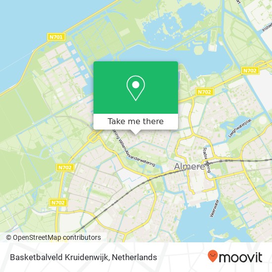 Basketbalveld Kruidenwijk kaart
