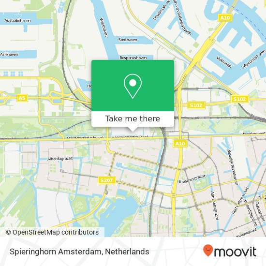 Spieringhorn Amsterdam kaart