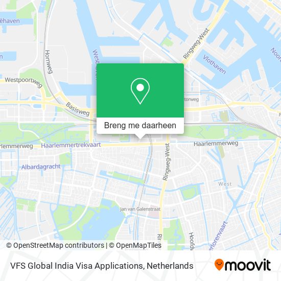 VFS Global India Visa Applications kaart