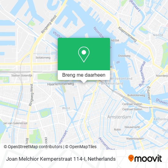Joan Melchior Kemperstraat 114-I kaart