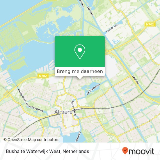 Bushalte Waterwijk West kaart