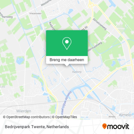 Bedrijvenpark Twente kaart