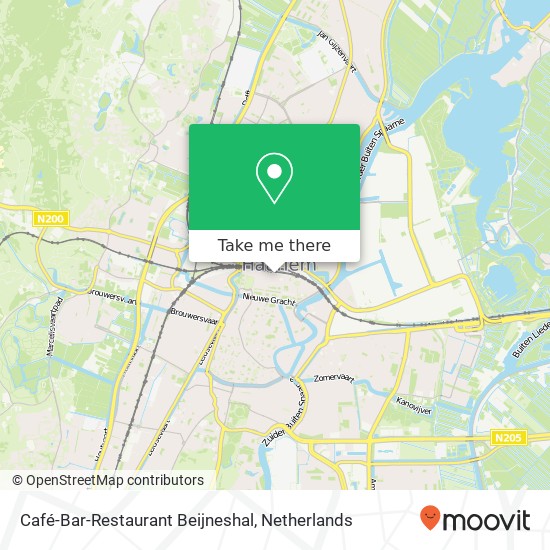 Café-Bar-Restaurant Beijneshal kaart