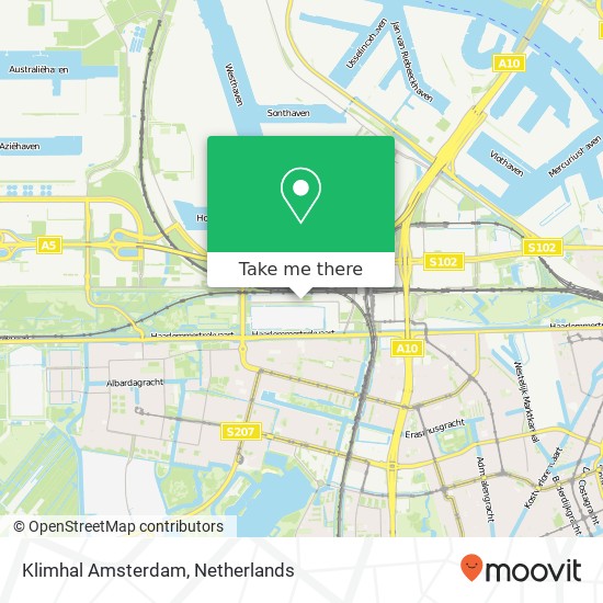 Klimhal Amsterdam kaart