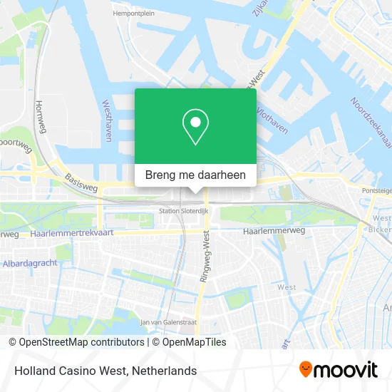 Holland Casino West kaart