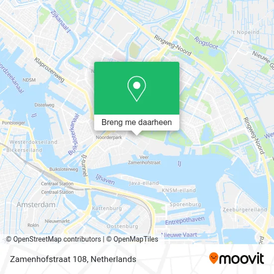 Zamenhofstraat 108 kaart