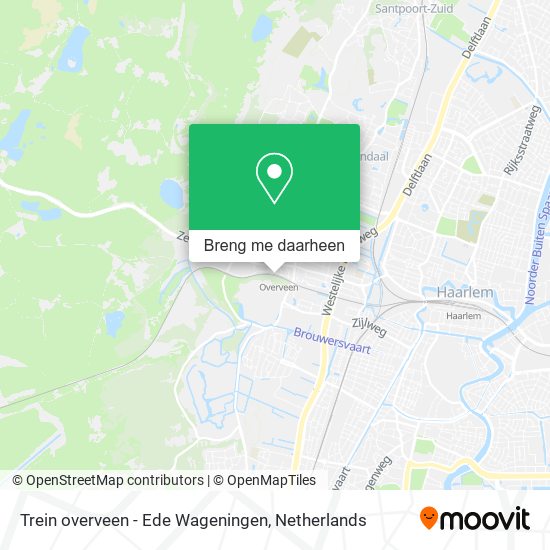 Trein overveen - Ede Wageningen kaart