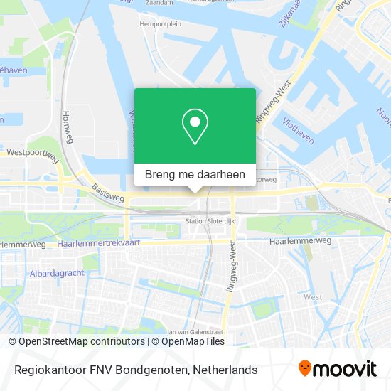 Regiokantoor FNV Bondgenoten kaart