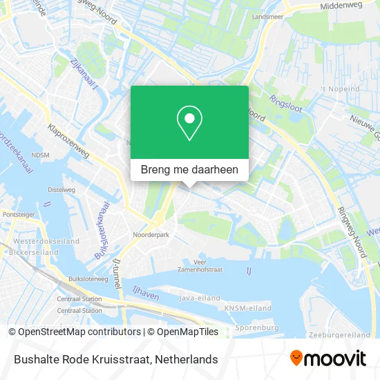 Bushalte Rode Kruisstraat kaart