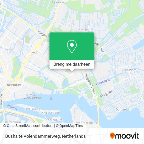 Bushalte Volendammerweg kaart